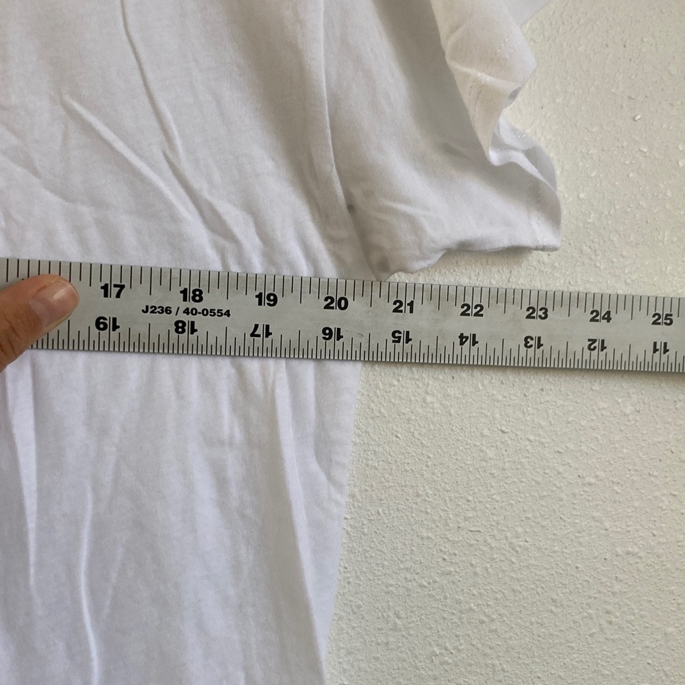J.‎ Crew Feather jersey cropped T-shirt Small Crisp White Tee - Picture 3 of 10